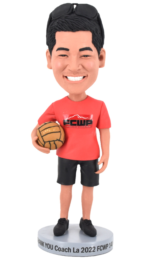 Custom bobbleheads volleyball male coach team bobbleheads - Click Image to Close