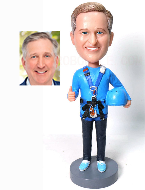 Custom bobbleheads Rock climbing fans bouldering - Click Image to Close