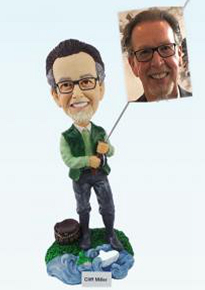Custom Bobbleheads Fishing man Bobble heads for father boss manager - Click Image to Close