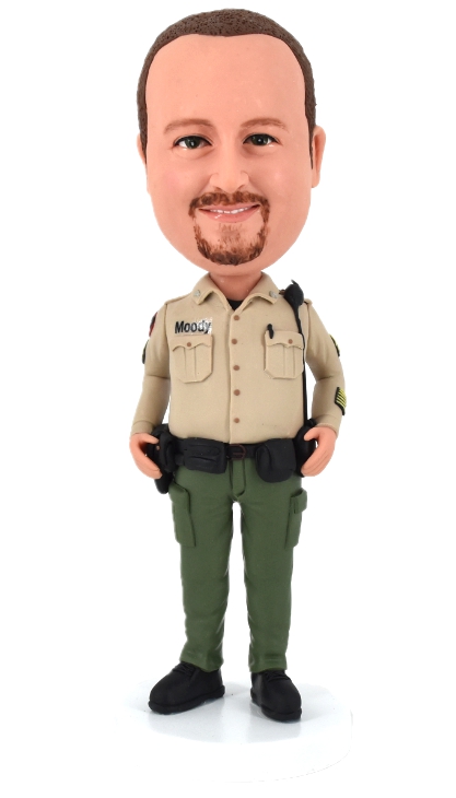 Custom Bobbleheads police officer male retirement Bobble heads - Click Image to Close