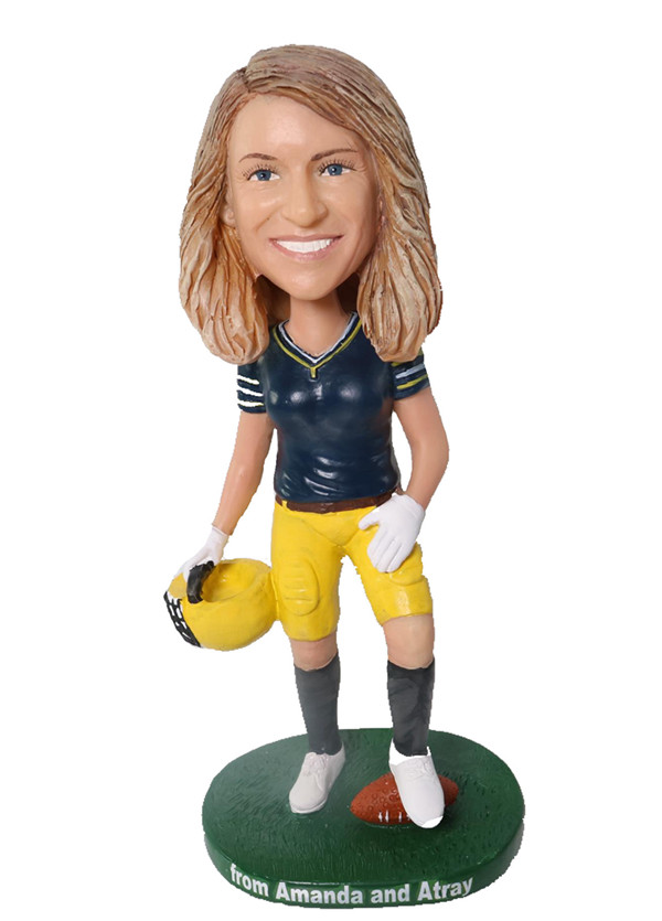 Custom Bobble Head with Green Bay Packers jersey Mother's Day gift for mom - Click Image to Close